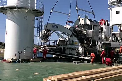 Verladen der Diamantdrahtsäge für Schweißarbeiten unter Wasser – Teil 1