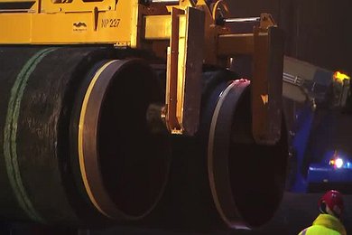 Transport der Rohre vom finnischen Hanko auf Verlegeschiffe – Teil 2