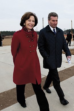 Anne-Marie Idrac and Günther Oettinger at Portovaya Bay
