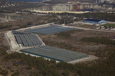 Marshalling yard in Slite, Sweden