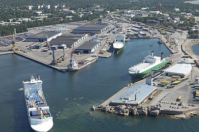Marshalling yard in Hanko, Finland