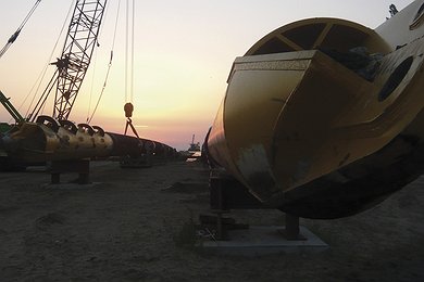 Second Pipeline String Pulled Ashore at German Landfall