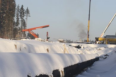 Pipelines Laid in Trench from Landfall Facilities to Coastline