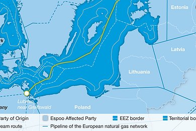 Nord Stream Pipeline in a Transboundary Context (with legend)