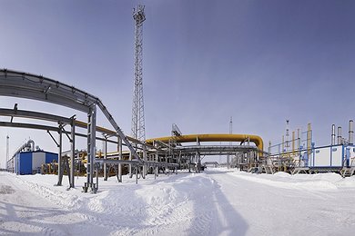 Gas production at the Yuzhno-Russkoye gas field