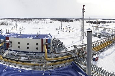 Gas production at the Yuzhno-Russkoye gas field