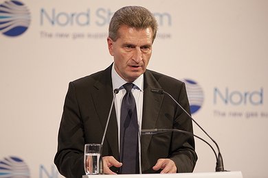 European Union Energy Commissioner Guenther Oettinger