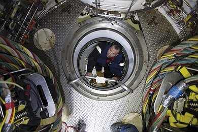 Entering the Diving Bell